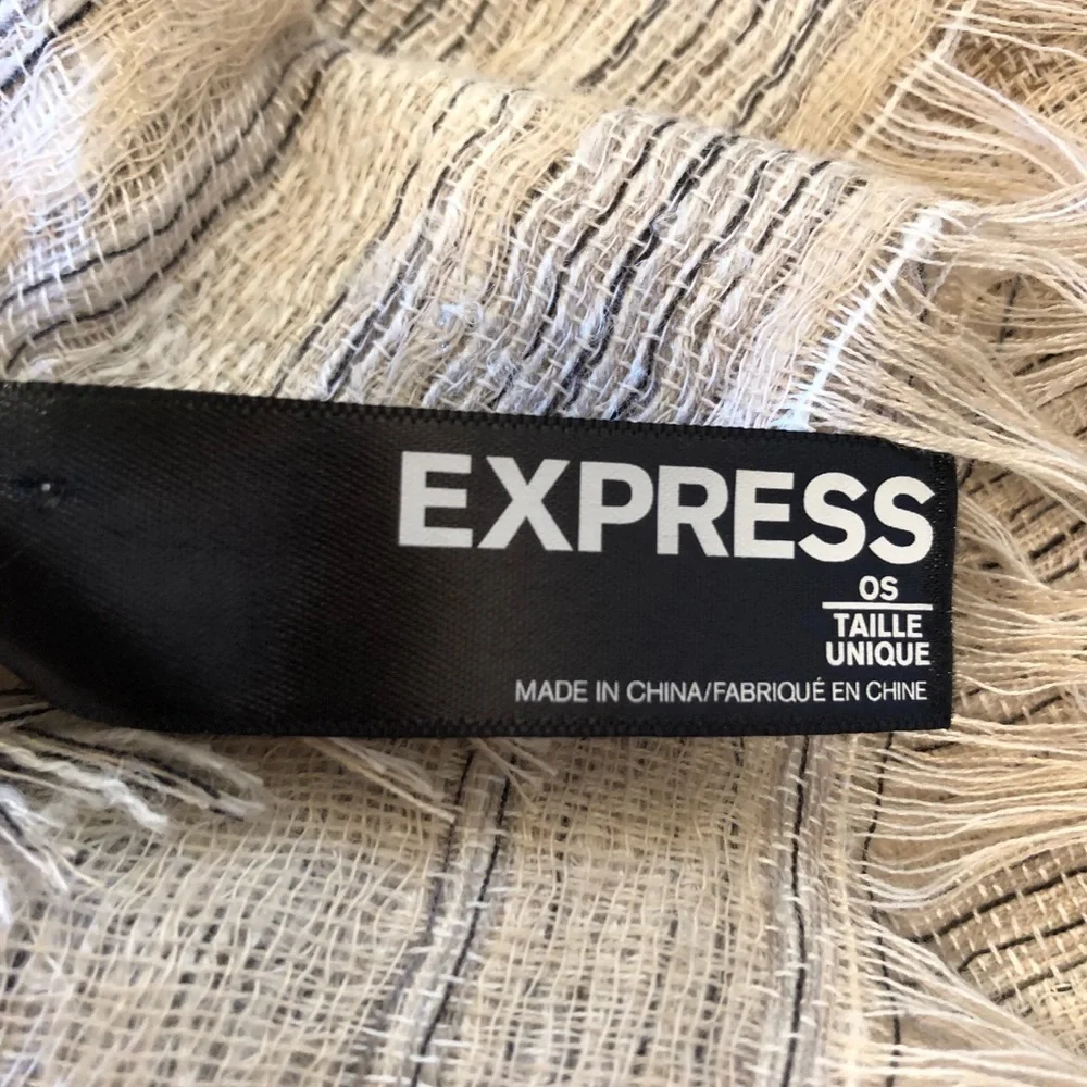 Taupe Tan Gray Large Textured Scarf NEW